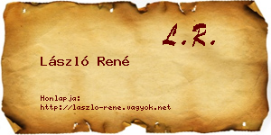 László René névjegykártya