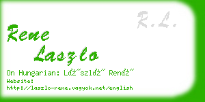 rene laszlo business card